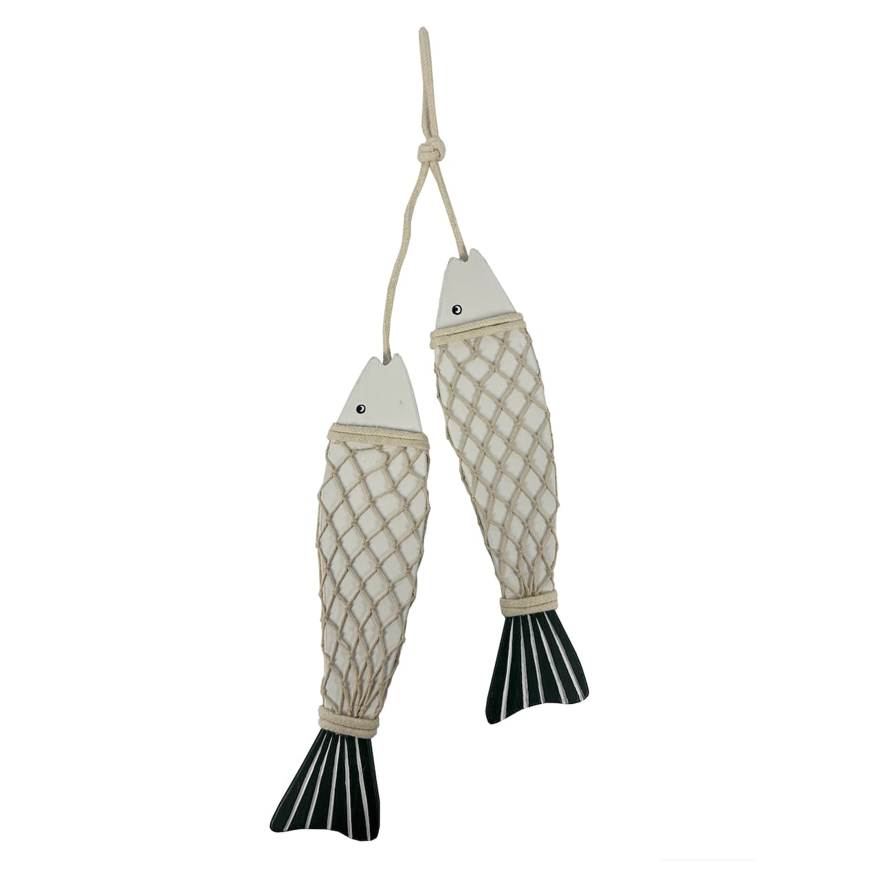12" Green Netted Fish Wood Wall Décor by Celebrate It™